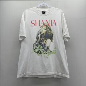 Daydreamer Shania Twain Let’s Go Girls Tee Womens Sm/Med White Short Sleeve